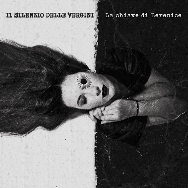 alt="Il silenzio delle vergini copertina album in bianco e nero ragazza coi capelli lunghi"/