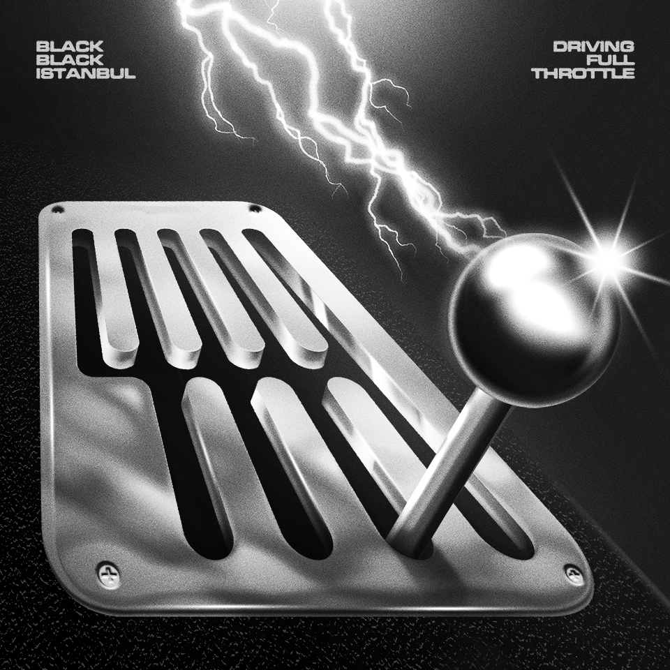 alt="copertina album Black Black Istanbul cambio a sei rapporti su sfondo nero"/